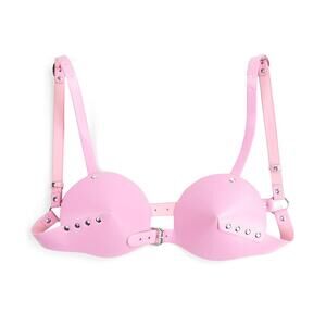 7230 Leather Bullet Cup Bra Body Harness Adjustable Brooch Buckle Punk